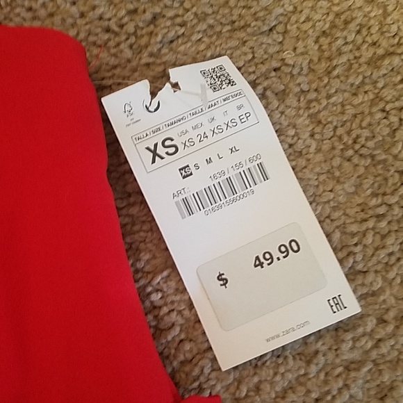 NWT Zara Red cocktail hour Dress - Picture 7 of 8